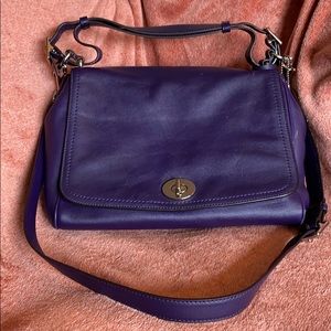 Vintage like purple Coach messenger bag